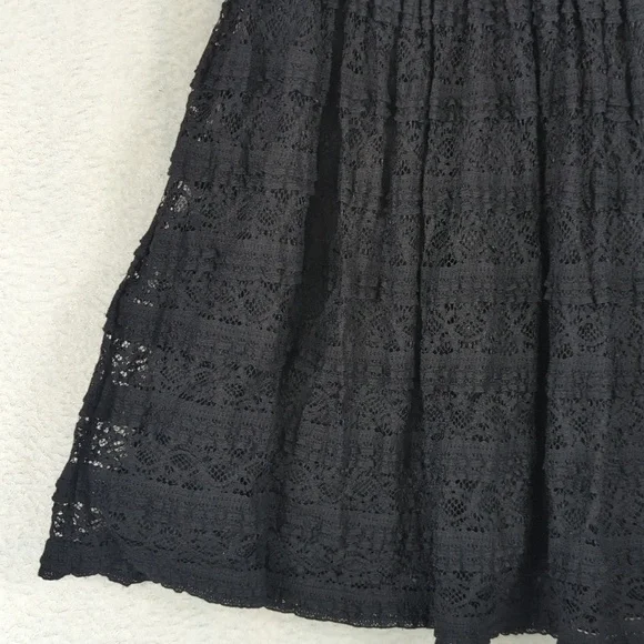 H&M Divided Black Lacy Cocktail Halter‎ Fit & Flare Dress 6 - Picture 2 of 8